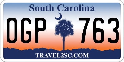 SC license plate OGP763