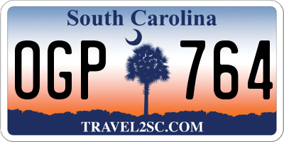 SC license plate OGP764