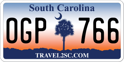 SC license plate OGP766