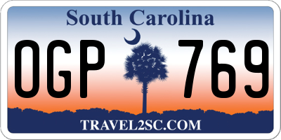 SC license plate OGP769