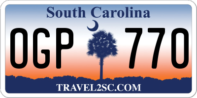 SC license plate OGP770