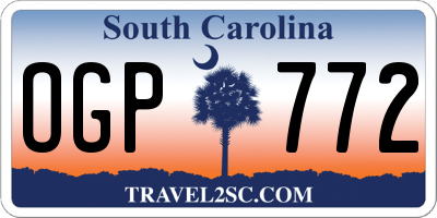 SC license plate OGP772