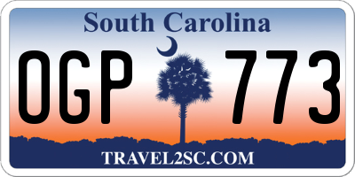SC license plate OGP773