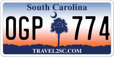 SC license plate OGP774
