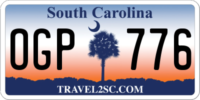 SC license plate OGP776
