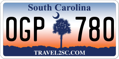 SC license plate OGP780