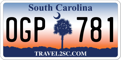 SC license plate OGP781
