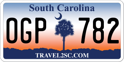 SC license plate OGP782