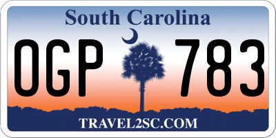 SC license plate OGP783