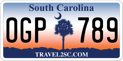SC license plate OGP789