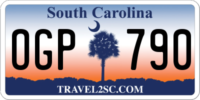 SC license plate OGP790