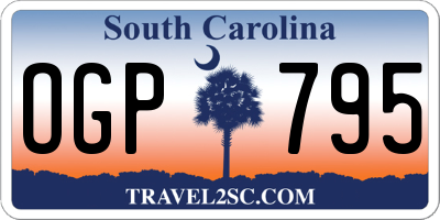 SC license plate OGP795