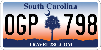 SC license plate OGP798