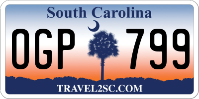 SC license plate OGP799