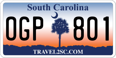 SC license plate OGP801