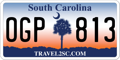 SC license plate OGP813