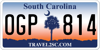 SC license plate OGP814