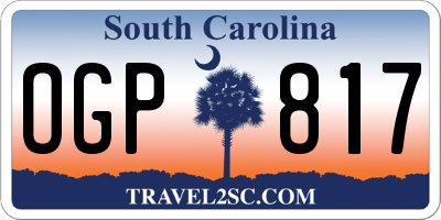 SC license plate OGP817