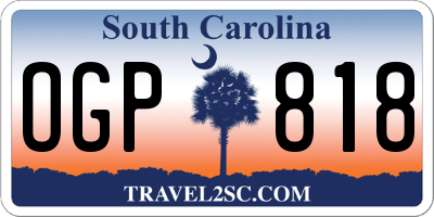 SC license plate OGP818