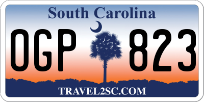 SC license plate OGP823