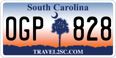 SC license plate OGP828