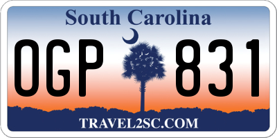 SC license plate OGP831