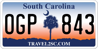 SC license plate OGP843