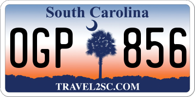 SC license plate OGP856