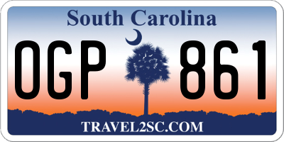 SC license plate OGP861