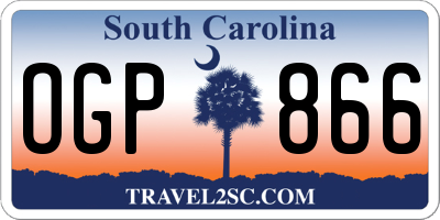 SC license plate OGP866