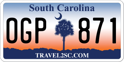 SC license plate OGP871