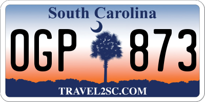 SC license plate OGP873