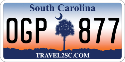 SC license plate OGP877