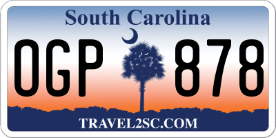 SC license plate OGP878