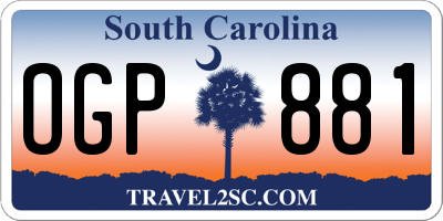 SC license plate OGP881