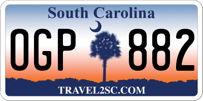 SC license plate OGP882