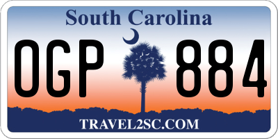 SC license plate OGP884
