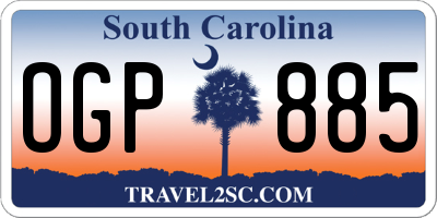 SC license plate OGP885