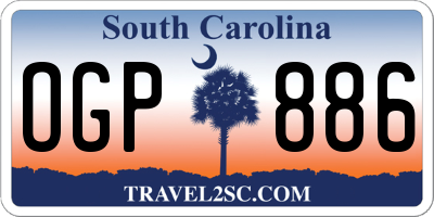 SC license plate OGP886