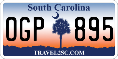 SC license plate OGP895