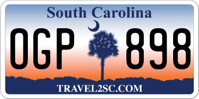 SC license plate OGP898