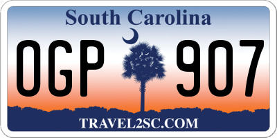 SC license plate OGP907