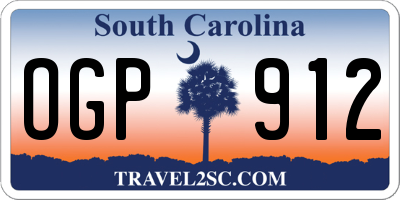 SC license plate OGP912