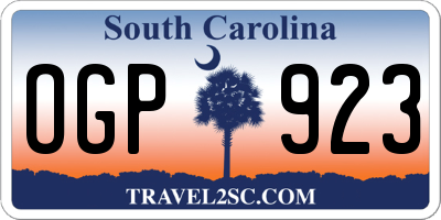 SC license plate OGP923