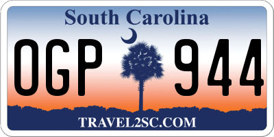 SC license plate OGP944