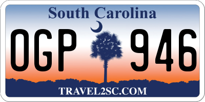 SC license plate OGP946