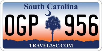 SC license plate OGP956