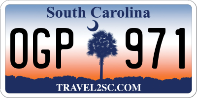 SC license plate OGP971