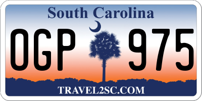SC license plate OGP975