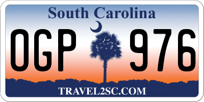 SC license plate OGP976